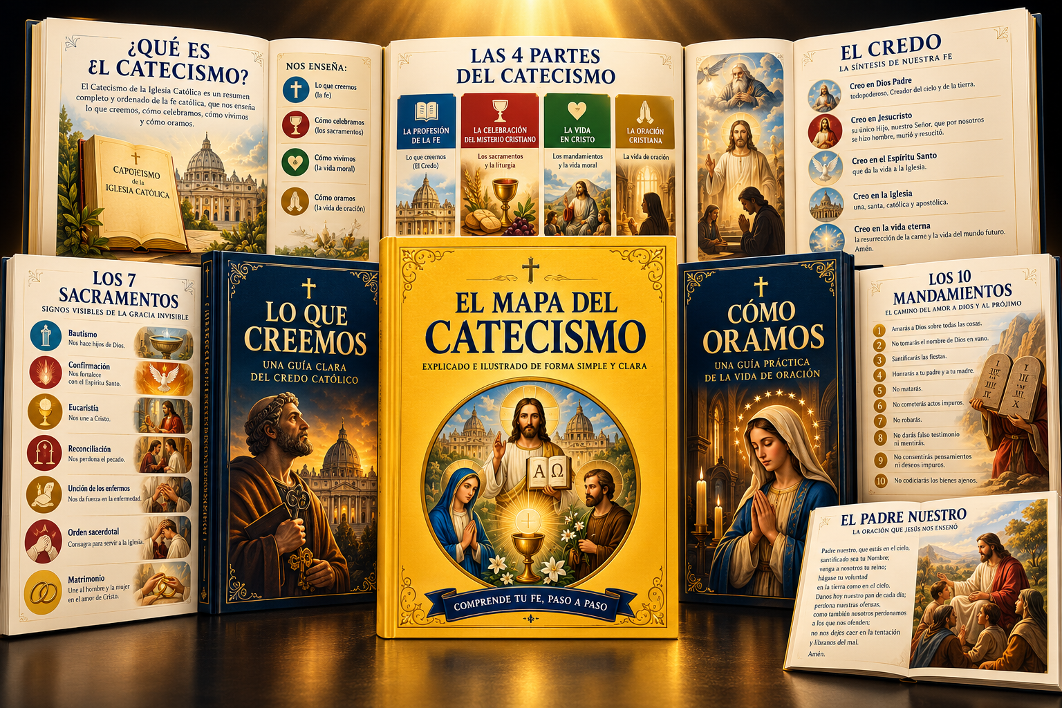 Rosario sobre un libro antiguo